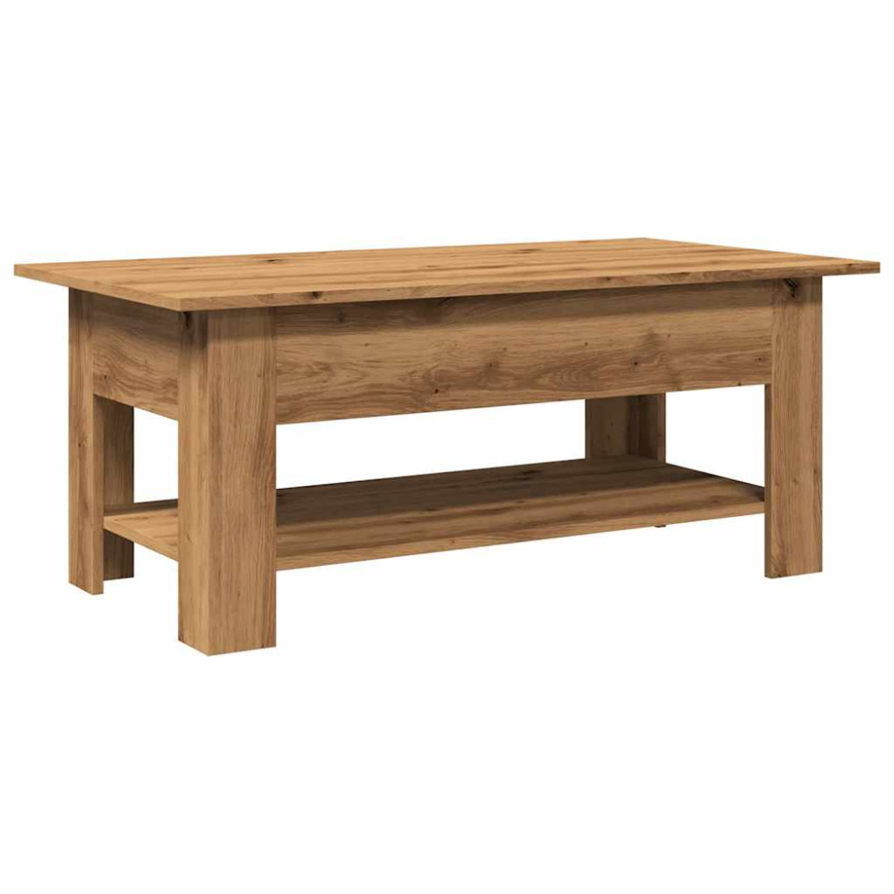 Produktbild för Soffbord artisan ek 102x55x42 cm konstruerat trä