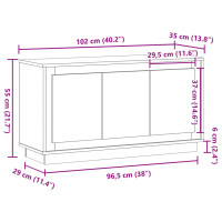 Produktbild för Skänk gammalt trä 102x35x55 cm konstruerat trä