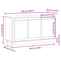 Produktbild för Skänk artisan ek 102x35x55 cm konstruerat trä