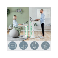 Produktbild för Bord LEITZ electrisk höj-sänk vit