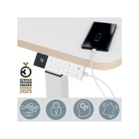 Produktbild för Bord LEITZ electrisk höj-sänk vit