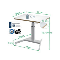 Produktbild för Bord LEITZ electrisk höj-sänk vit