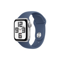 Produktbild för Apple Watch SE (GPS) 2a generation - silveraluminium - smart klocka med sportband - denim - 32 GB