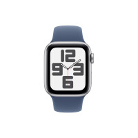 Produktbild för Apple Watch SE (GPS) 2a generation - silveraluminium - smart klocka med sportband - denim - 32 GB