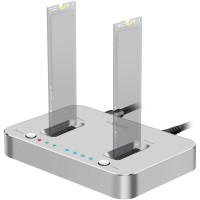 Produktbild för Dubbel M.2 NVMe SSD-dockningsstation USB 3.2 Gen 2