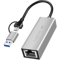 Produktbild för USB-A/USB-C -> 2,5 Gigabit Nätverksadapter RJ45