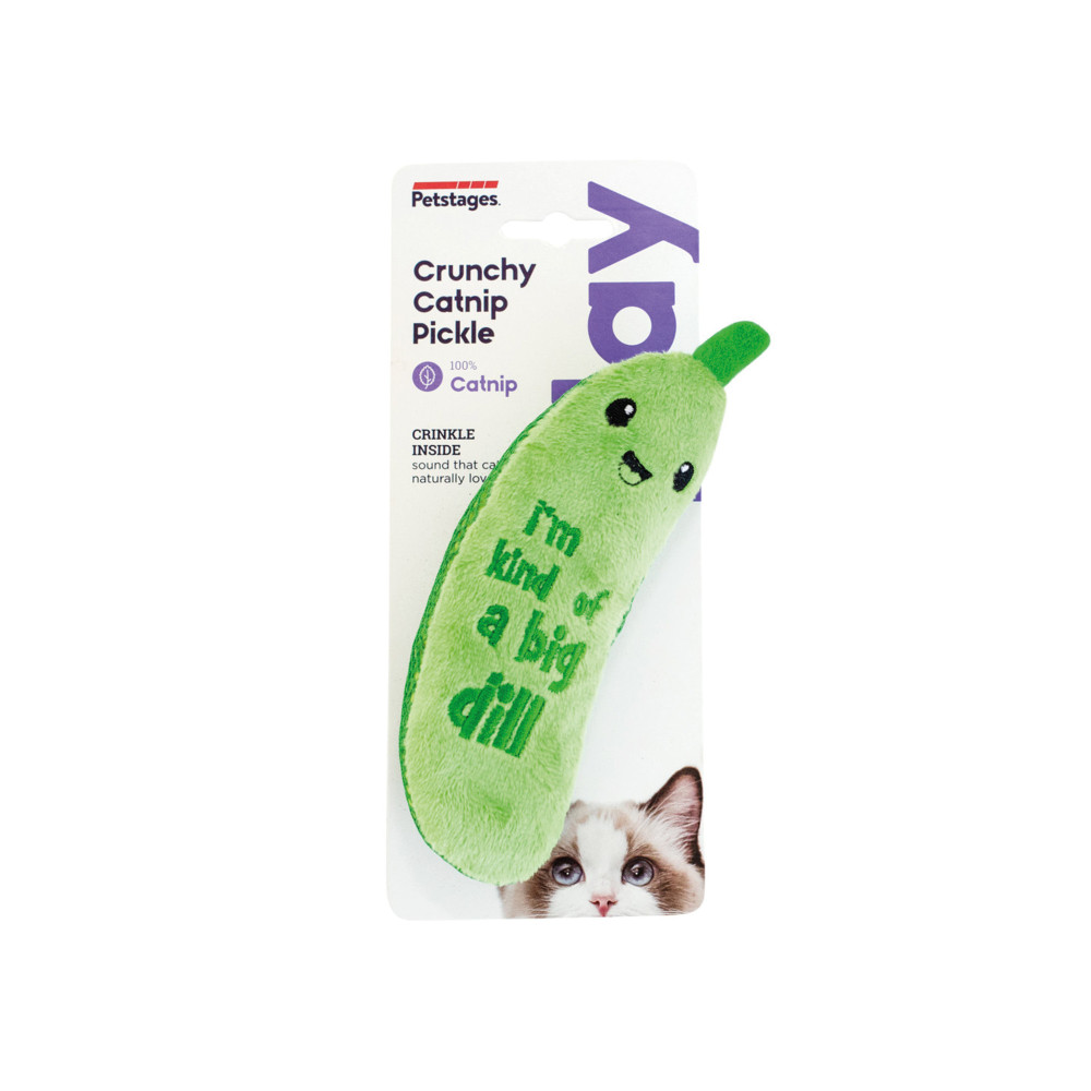 Produktbild för Kattleksak Petstages Crunchy Pickle Kicker 16,5x5,6x3,8cm