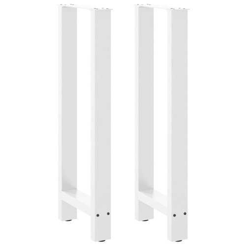 vidaXL Barbordsben vita 2 st 50x(100-101) cm stål