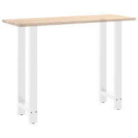 Produktbild för Barbordsben vita 2 st 50x(100-101) cm stål