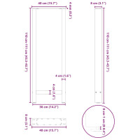 Produktbild för Soffbordsben svart 2 st 40x(110-111) cm stål