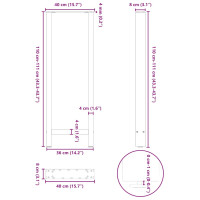 Produktbild för Soffbordsben vit 2 st 40x(110-111) cm stål