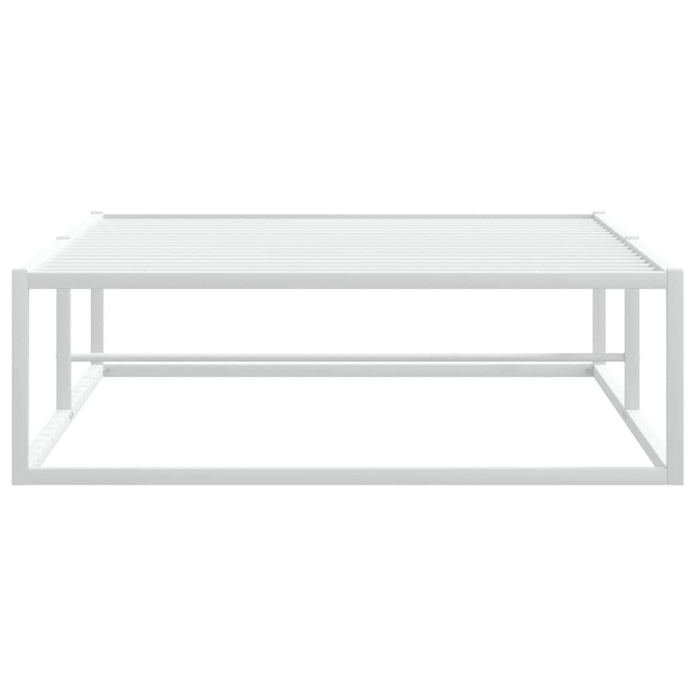 Produktbild för Sängram utan madrass vit 100x200 cm metall