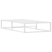Produktbild för Sängram utan madrass vit 100x200 cm metall