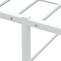 Produktbild för Sängram utan madrass vit 100x200 cm metall