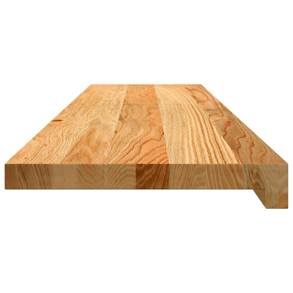 Produktbild för Trappstegsmattor 12 pcs ljusbrun 100x30x2 cm massiv ek
