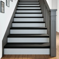 Produktbild för Trappstegsmattor 20 pcs brunsvart 90x25x2 cm massiv ek