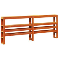 Produktbild för Sängram utan madrass vaxbrun 180x200 cm massiv furu