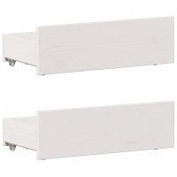 Produktbild för Säng med bokhylla utan madrass vit 90x200cm massiv furu