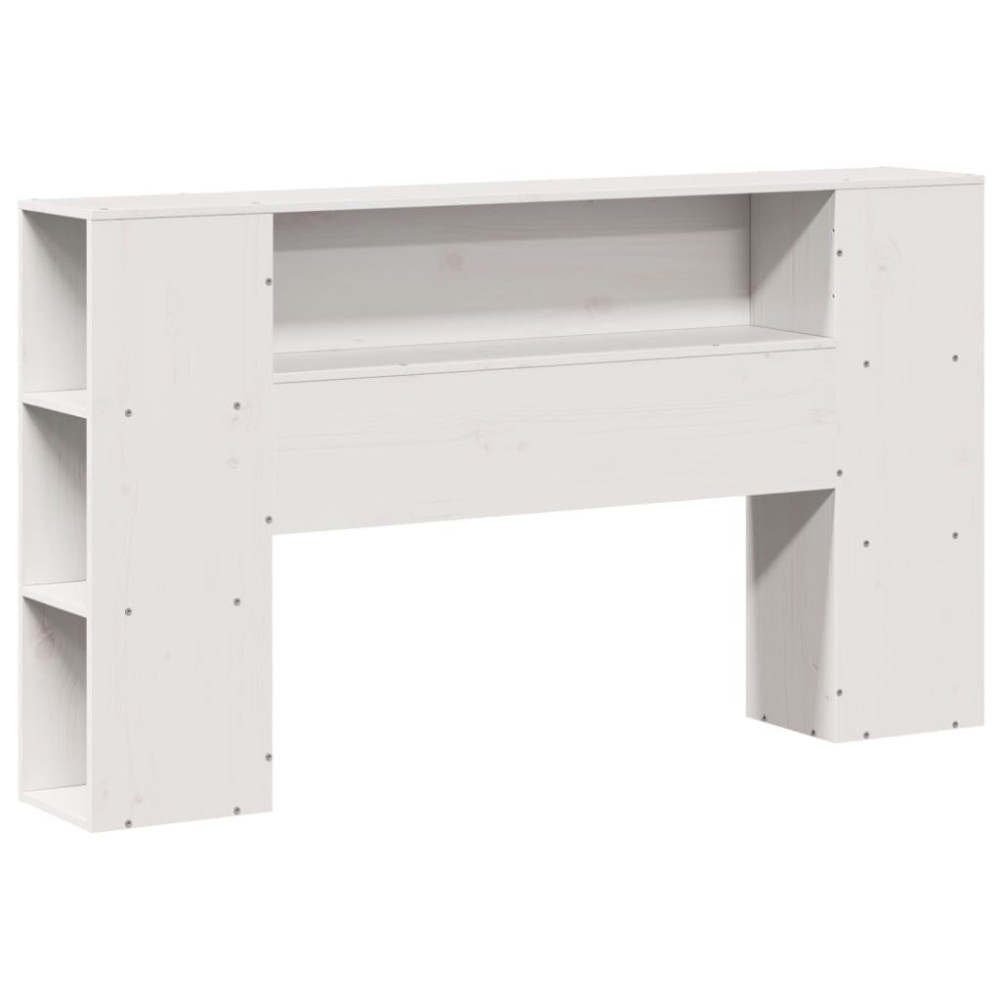 Produktbild för Sängram utan madrass vit 135x190 cm massiv furu