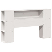 Produktbild för Sängram utan madrass vit 135x190 cm massiv furu