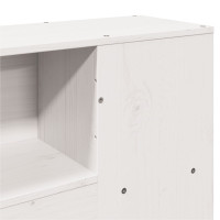 Produktbild för Sängram utan madrass vit 135x190 cm massiv furu