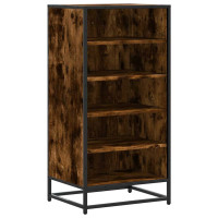 Produktbild för Skohylla rökfärgad ek 48x38x97,5 cm konstruerat trä