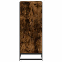 Produktbild för Skohylla rökfärgad ek 48x38x97,5 cm konstruerat trä