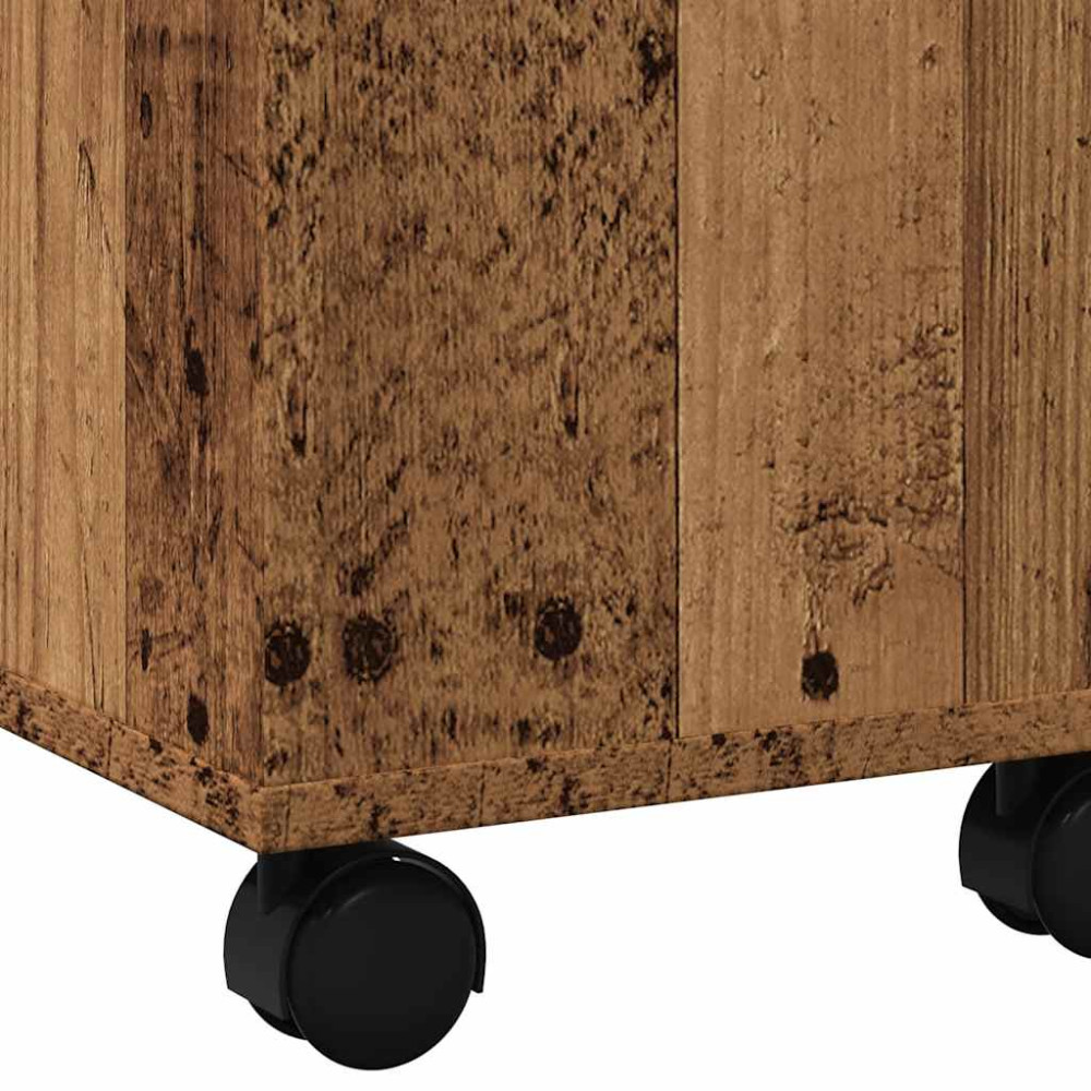 Produktbild för Soffbord åldrat trä 60x60x38 cm konstruerat trä