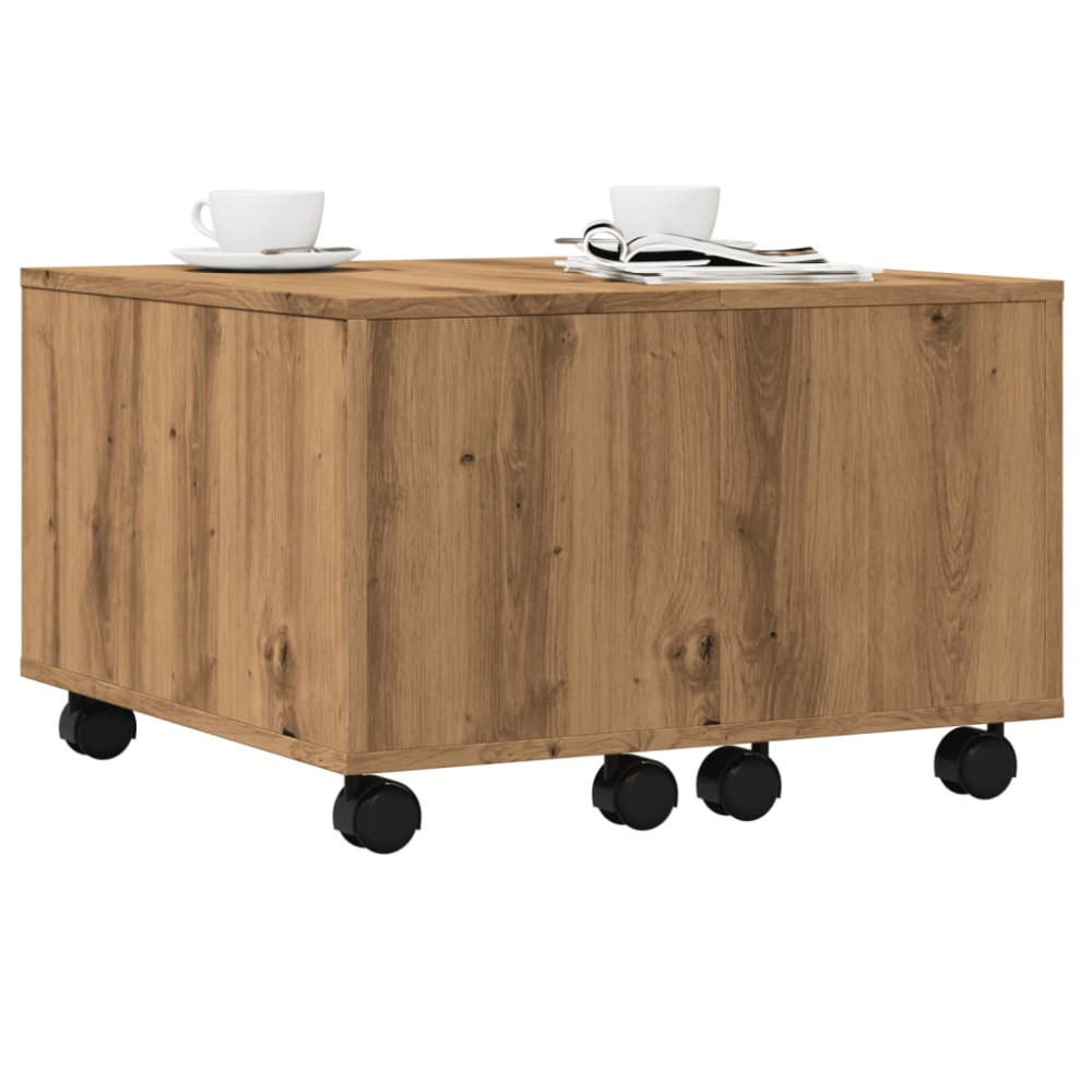 Produktbild för Soffbord artisan ek 60x60x38 cm konstruerat trä