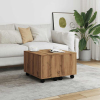 Produktbild för Soffbord artisan ek 60x60x38 cm konstruerat trä