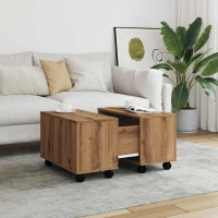 Produktbild för Soffbord artisan ek 60x60x38 cm konstruerat trä