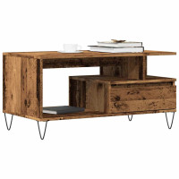 Produktbild för Soffbord åldrat trä 90x49x45 cm konstruerat trä