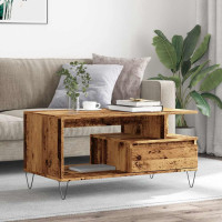 Produktbild för Soffbord åldrat trä 90x49x45 cm konstruerat trä
