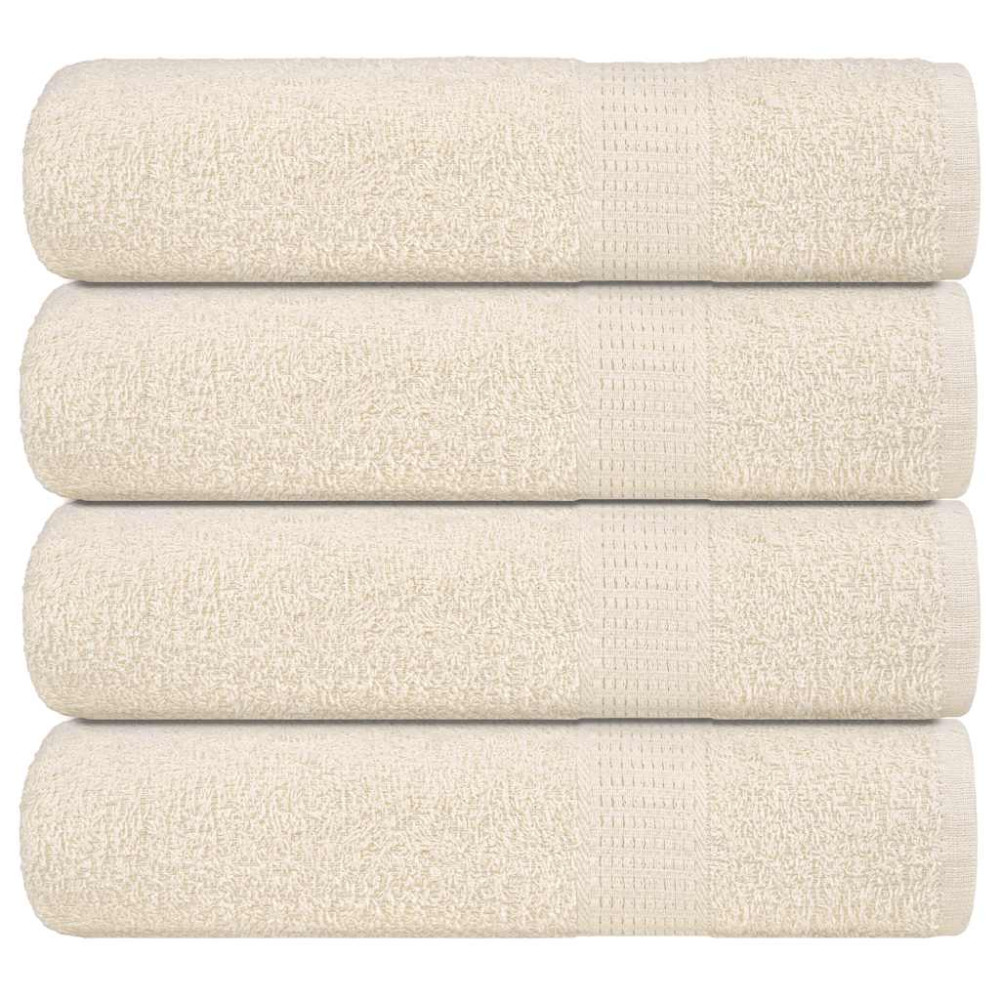 Produktbild för Handdukar FROGN 4 st gräddvit 50x100 cm 360 gsm