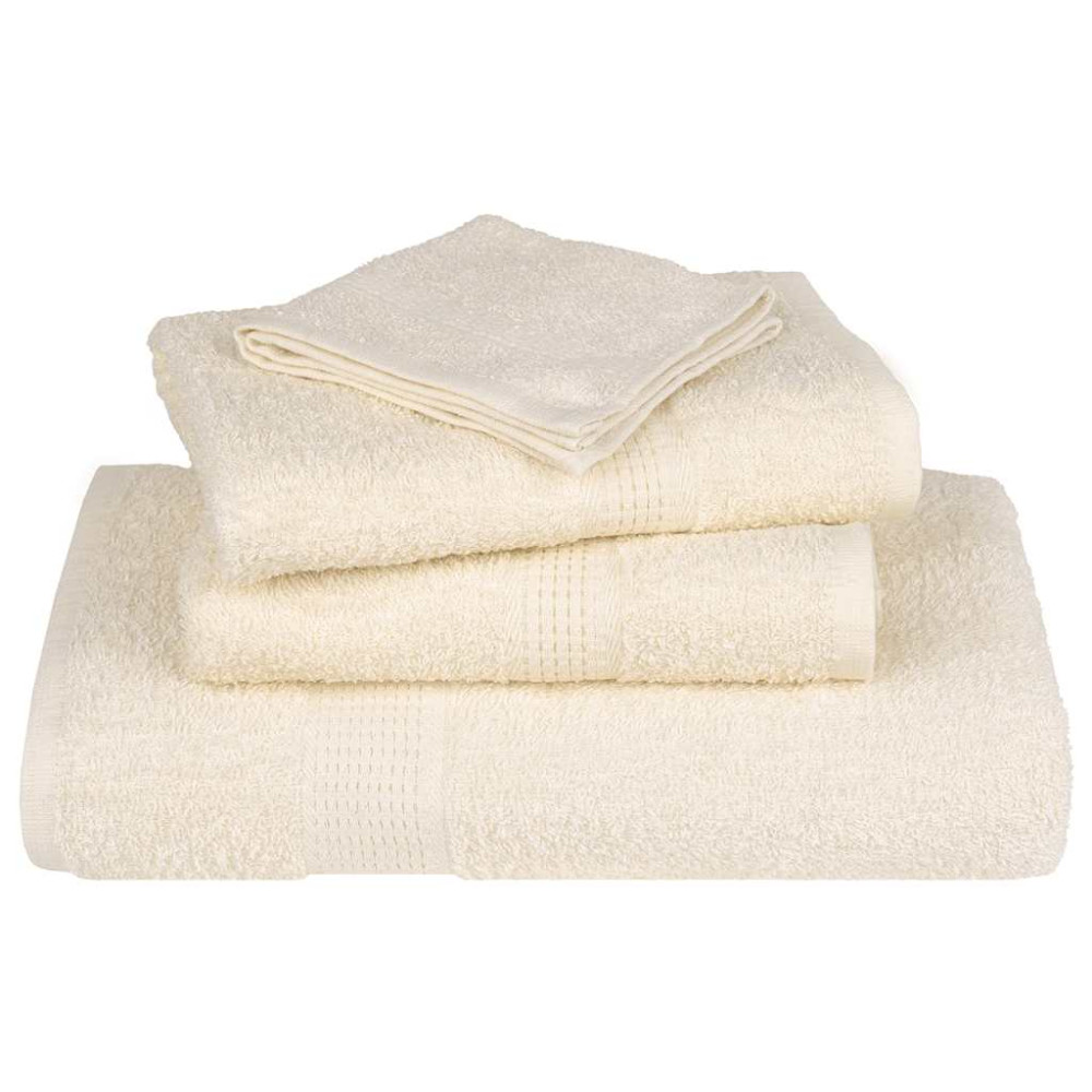 Produktbild för Handdukar FROGN 4 st gräddvit 50x100 cm 360 gsm