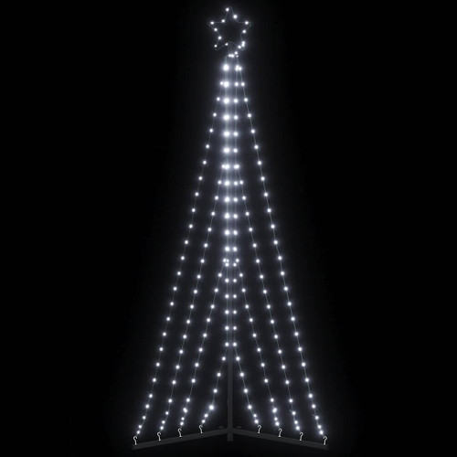 vidaXL Julgransbelysning 339 LEDs kallvit 182 cm