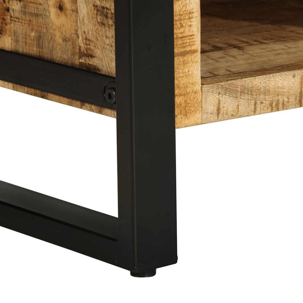 Produktbild för Soffbord 90x50x36 cm massivt grovt mangoträ