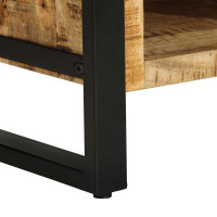 Produktbild för Soffbord 90x50x36 cm massivt grovt mangoträ