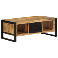 Produktbild för Soffbord 90x50x36 cm massivt grovt mangoträ