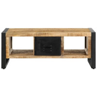 Produktbild för Soffbord 90x50x36 cm massivt grovt mangoträ