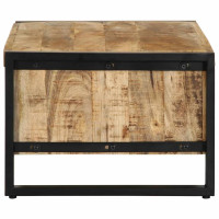 Produktbild för Soffbord 90x50x36 cm massivt grovt mangoträ