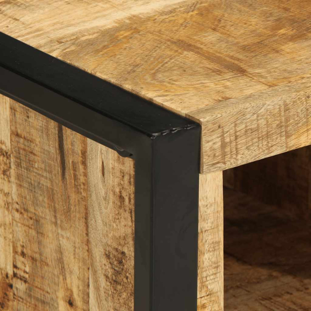 Produktbild för Soffbord 90x50x36 cm massivt grovt mangoträ