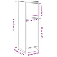 Produktbild för Badrumsskåp betonggrå 30x30x95 cm konstruerat trä