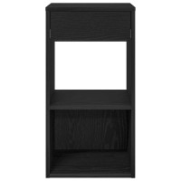 Produktbild för Sängbord 2 st med låda svart ek 35x34x66,5 cm