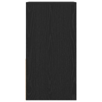 Produktbild för Sängbord 2 st med låda svart ek 35x34x66,5 cm