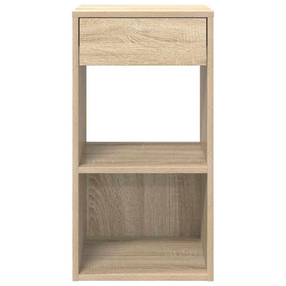 Produktbild för Sängbord 2 st med låda sonoma-ek 35x34x66,5 cm