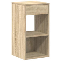 Produktbild för Sängbord 2 st med låda sonoma-ek 35x34x66,5 cm