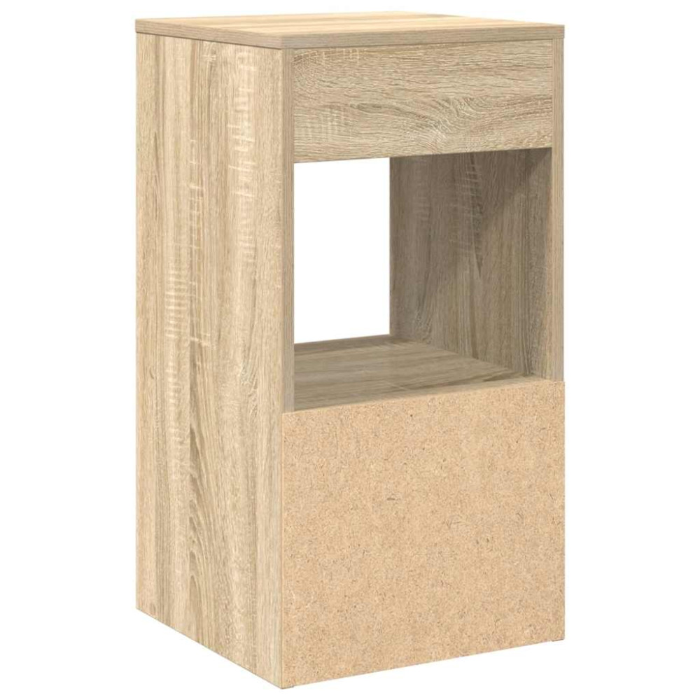 Produktbild för Sängbord 2 st med låda sonoma-ek 35x34x66,5 cm