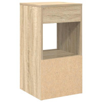Produktbild för Sängbord 2 st med låda sonoma-ek 35x34x66,5 cm