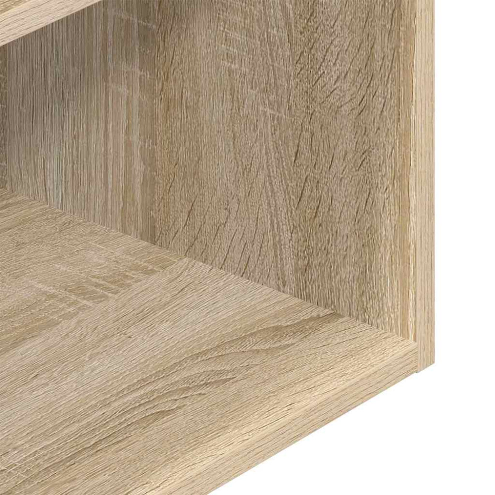 Produktbild för Sängbord 2 st med låda sonoma-ek 35x34x66,5 cm